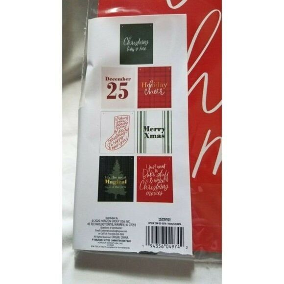 Christmas Hanging Wall Sign 7 Interchangeable "Sayings" Signs - Picture 6 of 10